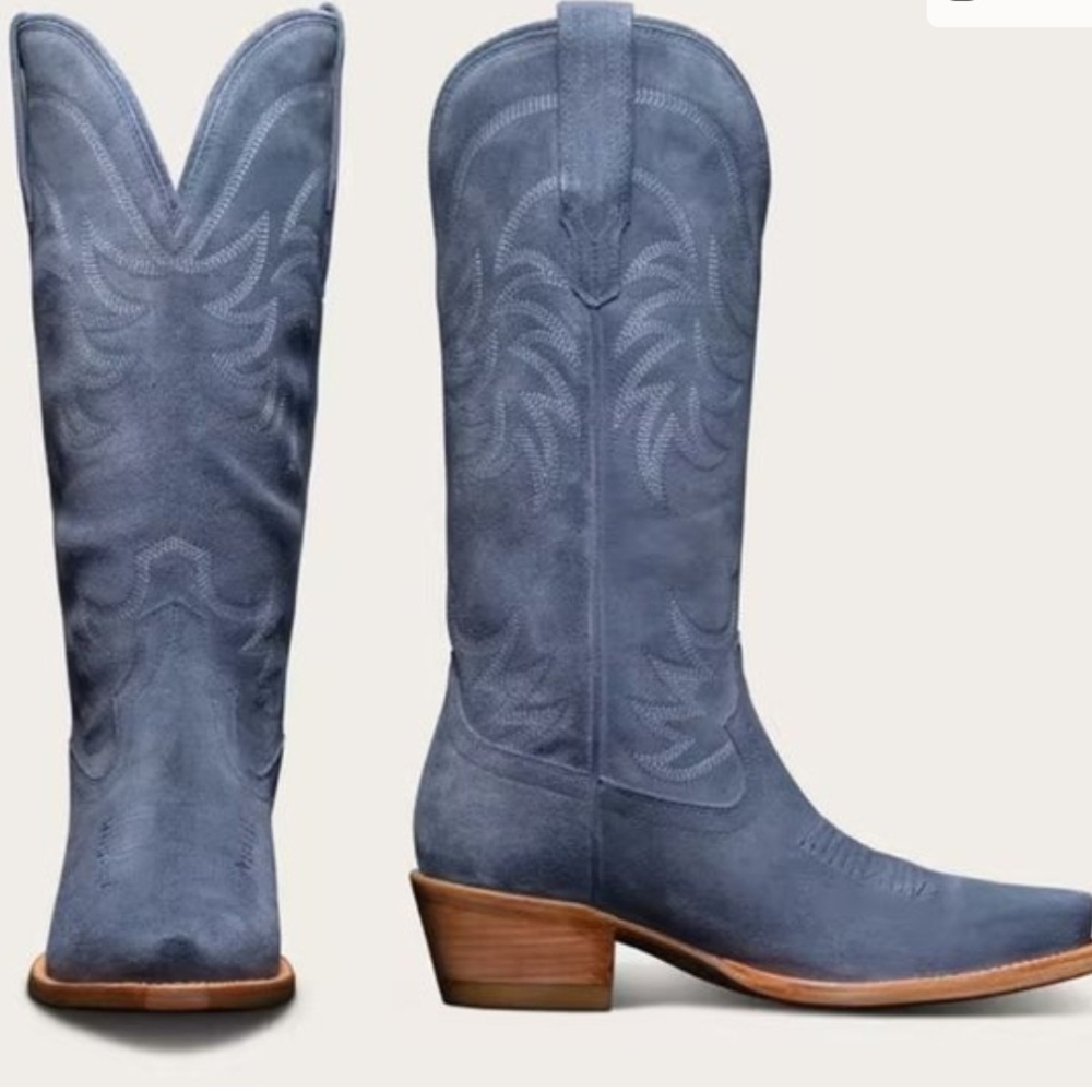 Tecovas The Annie Boot In Indigo Suede